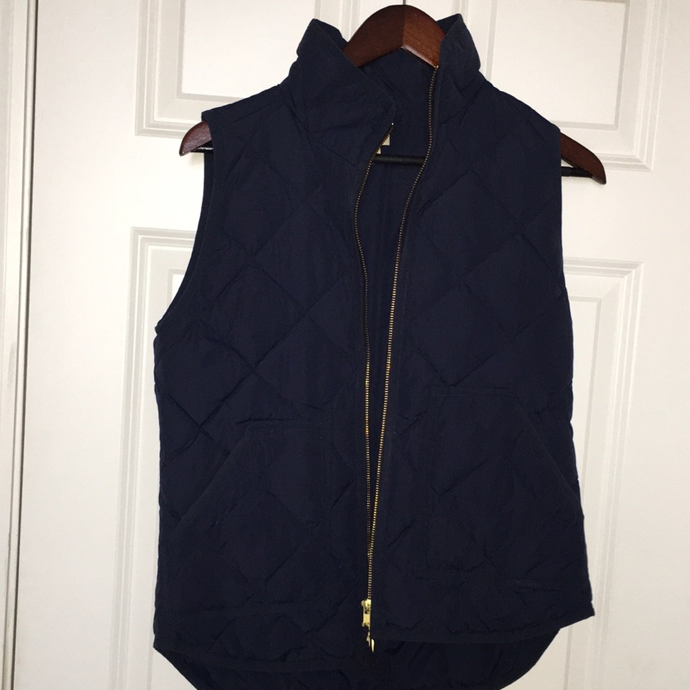 J Crew Navy Quilted Vest | Size XS